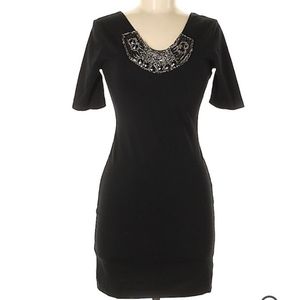 Size M Xhilaration Embellished Black Dress